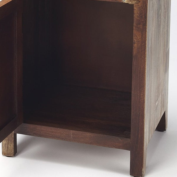 HomeRoots 18" Brown Accent Cabinet - Stylish, Compact Storage Solution for Modern and Classic Interiors! 389807