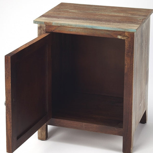 HomeRoots 18" Brown Accent Cabinet - Stylish, Compact Storage Solution for Modern and Classic Interiors! 389807