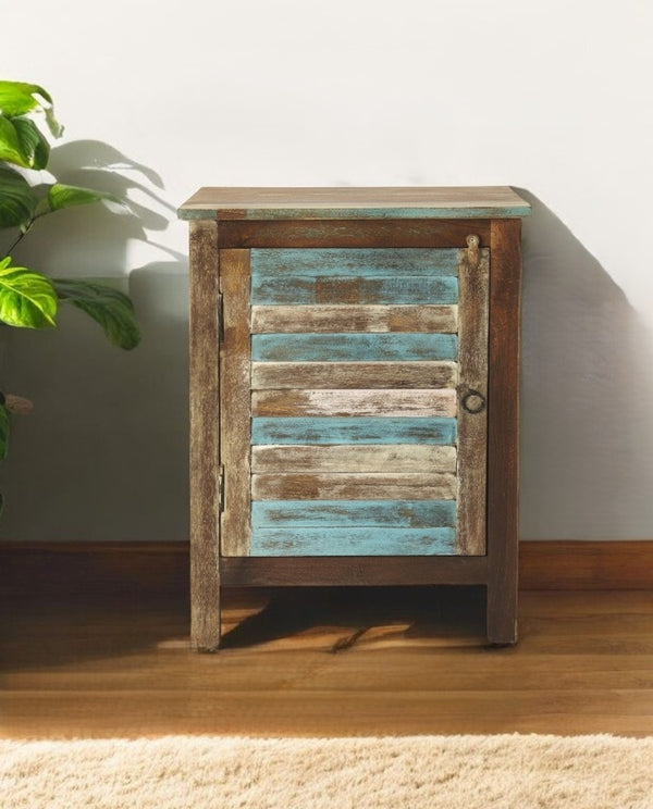 HomeRoots 18" Brown Accent Cabinet - Stylish, Compact Storage Solution for Modern and Classic Interiors! 389807