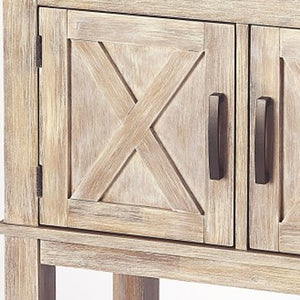 Homeroots Rustic Natural Urban Gray Buffet Cabinet  Wood 389812