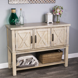 Homeroots Rustic Natural Urban Gray Buffet Cabinet  Wood 389812