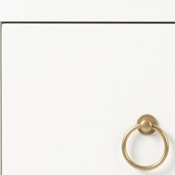 Homeroots 34" White Manufactured Wood Three Drawer Dresser  Manufactured Wood 389816