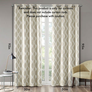 English Elm Printed Ikat Blackout Curtain Panel - Stylish Window Treatment For Energy Savings & Privacy Control B03599803-GIGA