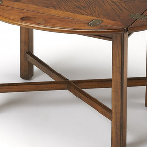 HomeRoots 30" Brown Wood Oval Coffee Table - Elegant Design with Convertible Functionality for Modern Living Spaces 389888