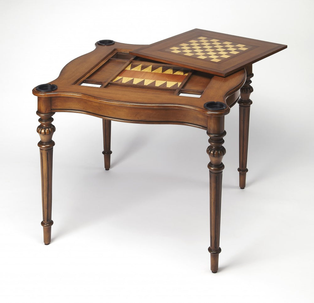 Homeroots Antique Cherry Multi Game Table   389893