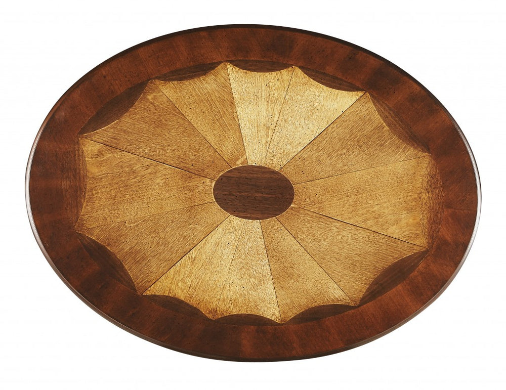 Homeroots Traditional Cherry Oval Accent Table   389902