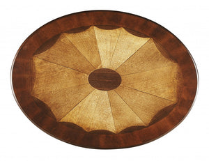 Homeroots Traditional Cherry Oval Accent Table   389902