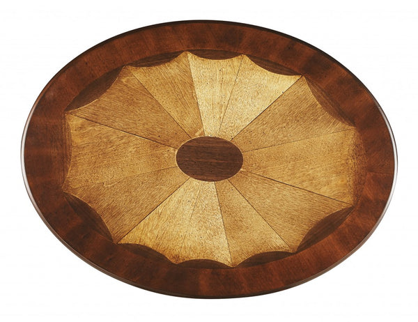 Homeroots Traditional Cherry Oval Accent Table   389902