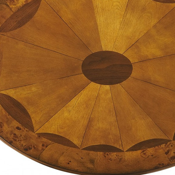 Homeroots 25" Brown Wood Oval Coffee Table With Drawer And Shelf   389903