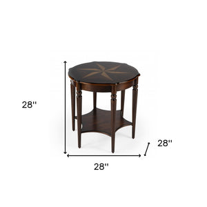 Homeroots 28" Brown Round Coffee Table   389906