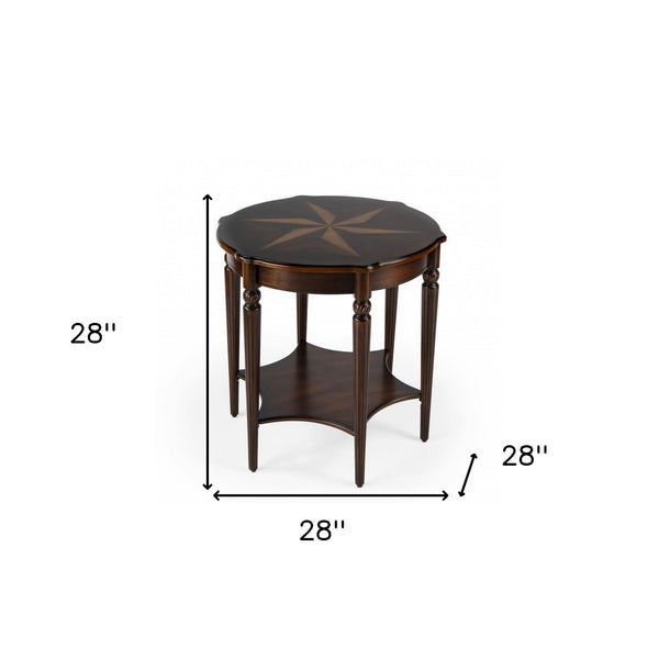 Homeroots 28" Brown Round Coffee Table   389906