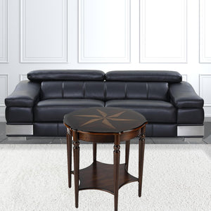 Homeroots 28" Brown Round Coffee Table   389906