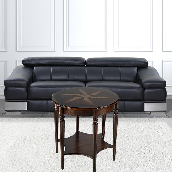 Homeroots 28" Brown Round Coffee Table   389906