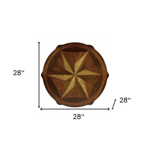 Homeroots Olive Ash Burl Accent Table   389907