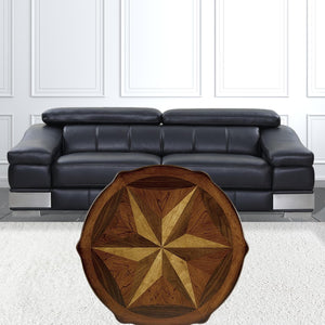 Homeroots Olive Ash Burl Accent Table   389907