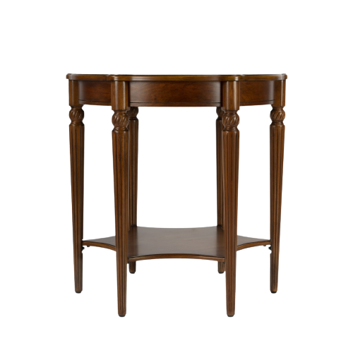 Homeroots Olive Ash Burl Accent Table   389907