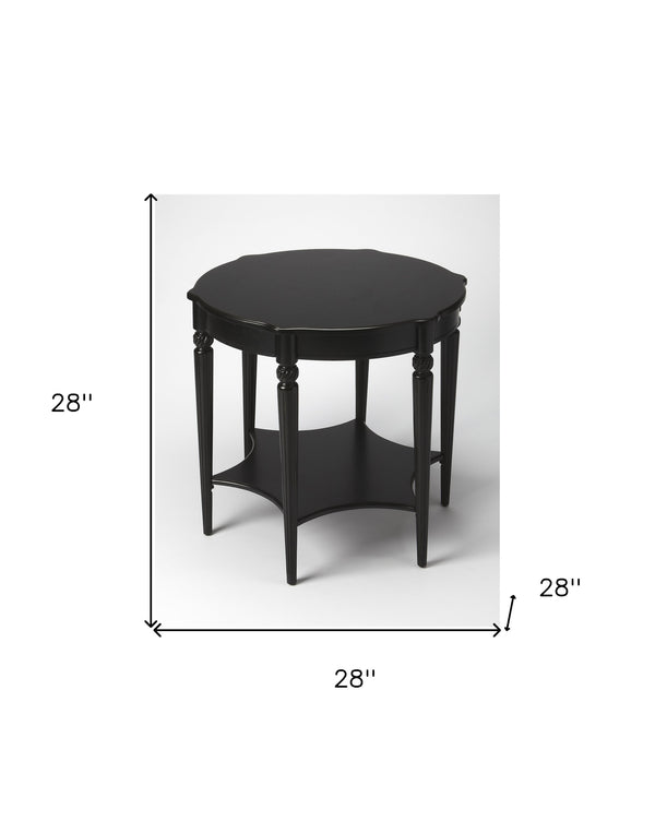 Homeroots Black Licorice Accent Table   389908