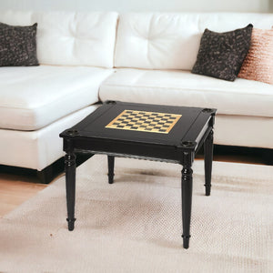 Homeroots 36" Black Manufactured Wood Square Coffee Table   389912