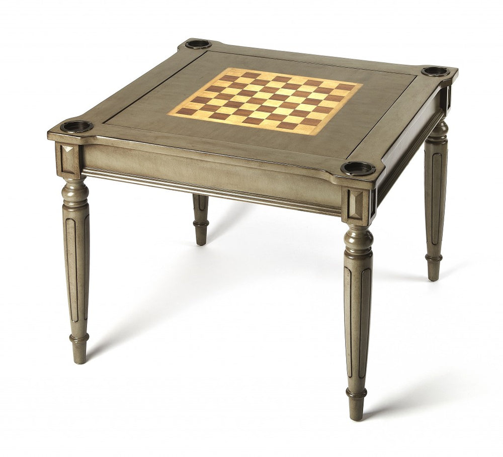 Homeroots Silver Satin Multi Game Table   389913