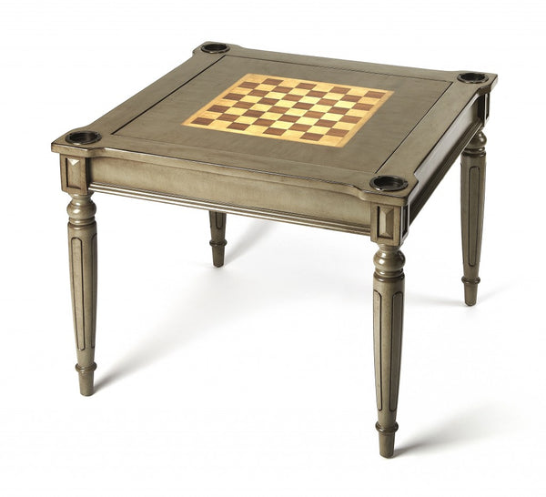Homeroots Silver Satin Multi Game Table   389913
