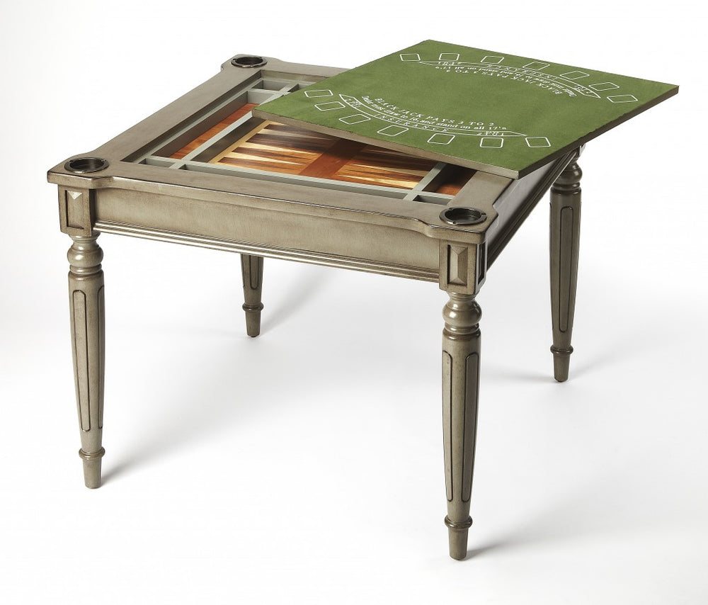 Homeroots Silver Satin Multi Game Table   389913
