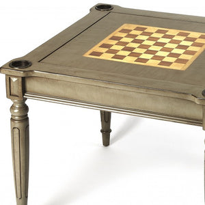 Homeroots Silver Satin Multi Game Table   389913