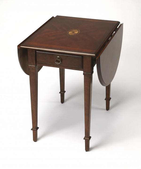 Homeroots Traditional Cherry Drop Leaf Table   389918