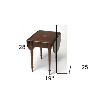 Homeroots Traditional Cherry Drop Leaf Table   389918