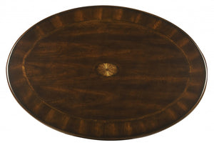 Homeroots Traditional Traditional Cherry Oval Coffee Table   389920