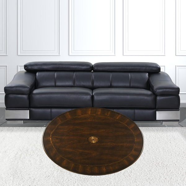 Homeroots Traditional Traditional Cherry Oval Coffee Table   389920