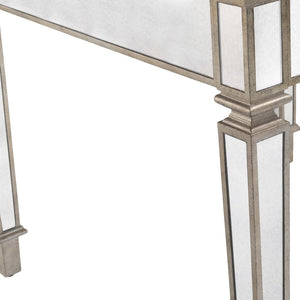 HomeRoots 36" Brown and Silver Wood Coffee Table - Stylish Centerpiece for Modern Living Room & Versatile Use 389922