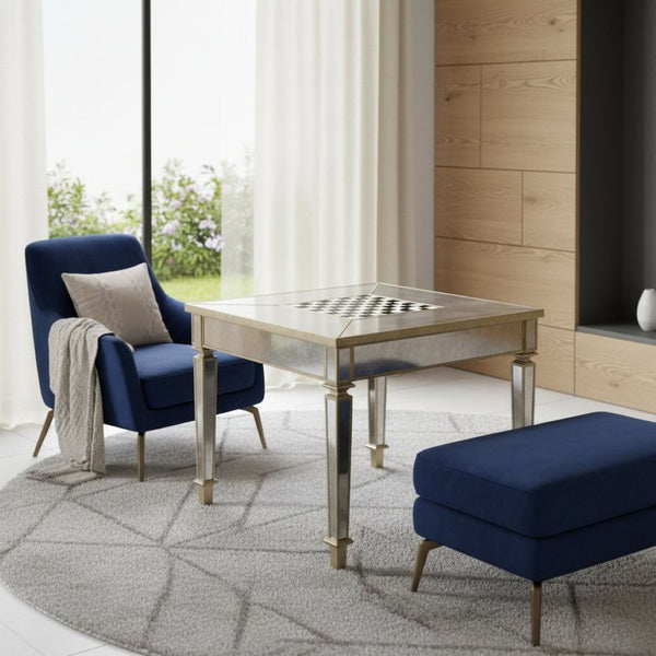 HomeRoots 36" Brown and Silver Wood Coffee Table - Stylish Centerpiece for Modern Living Room & Versatile Use 389922