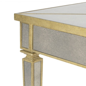 HomeRoots 36" Brown and Silver Wood Coffee Table - Stylish Centerpiece for Modern Living Room & Versatile Use 389922