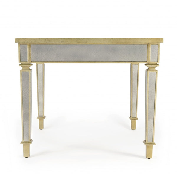 HomeRoots 36" Brown and Silver Wood Coffee Table - Stylish Centerpiece for Modern Living Room & Versatile Use 389922