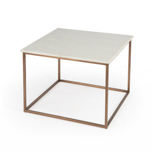 Homeroots Marble And Metal Coffee Table   389924