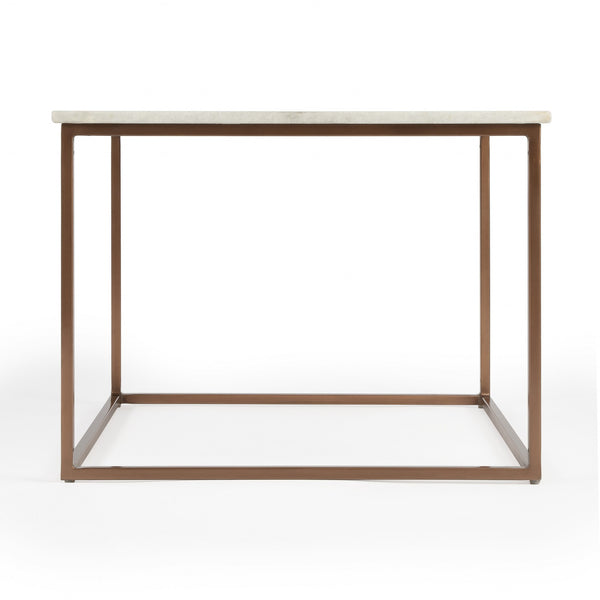 Homeroots Marble And Metal Coffee Table   389924