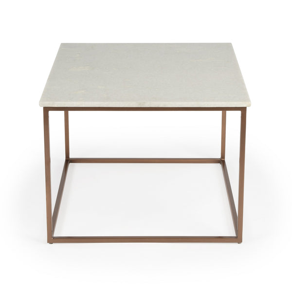 Homeroots Marble And Metal Coffee Table   389924
