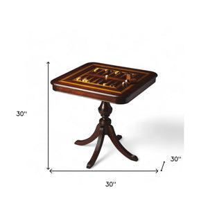 Homeroots 30" Dark Brown Manufactured Wood Square Coffee Table   389926