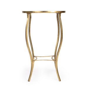 Homeroots Antique Gold Black And White Game Table   389931