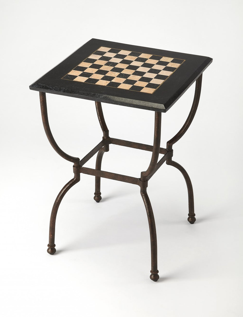 Homeroots Fossil Stone Square Game Table   389934