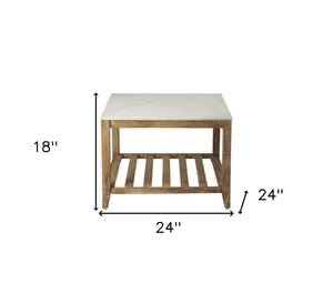 Homeroots Marble Bunching Coffee Table   389936