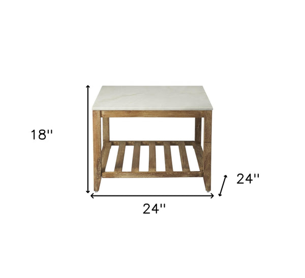 Homeroots Marble Bunching Coffee Table   389936