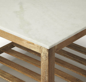 Homeroots Marble Bunching Coffee Table   389936