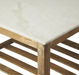 Homeroots Marble Bunching Coffee Table   389936