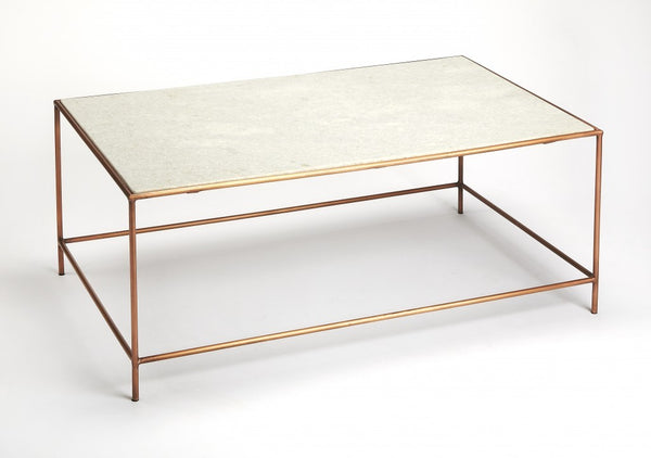 Homeroots Classic White Marble Coffee Table   389938