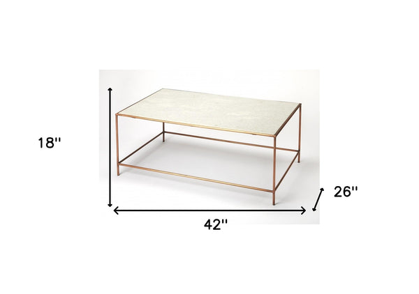 Homeroots Classic White Marble Coffee Table   389938