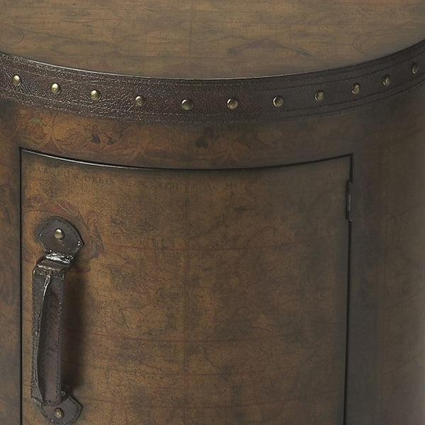 Homeroots Old World Map Duffel Table   389942