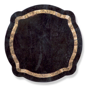 Homeroots 20" Brown And Black Stone Free Form Coffee Table With Drawer   389943