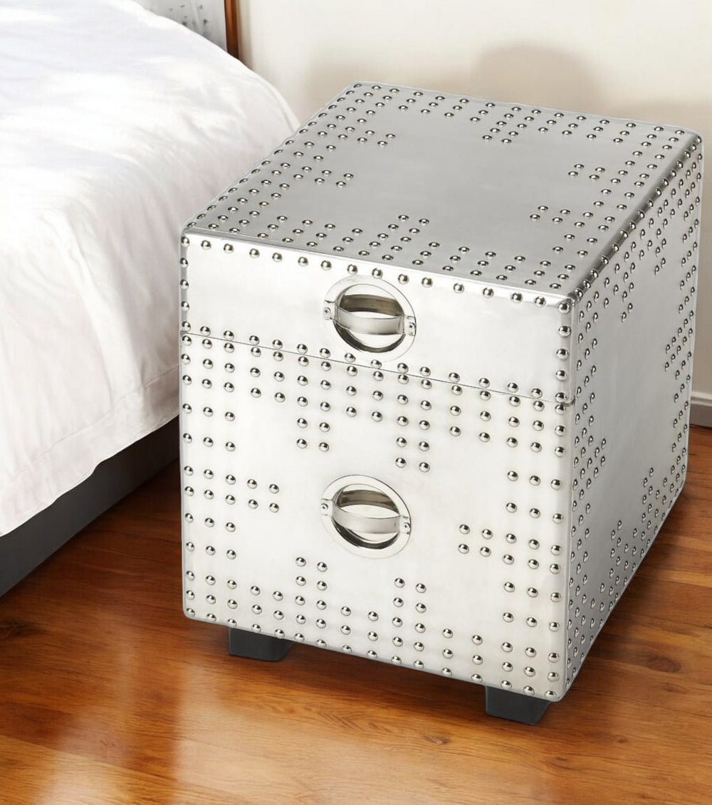 Homeroots Iconic Aviator File Cabinet  Aluminum 389950