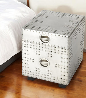 Homeroots Iconic Aviator File Cabinet  Aluminum 389950